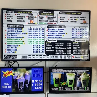 Updated menu and prices