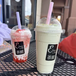 Lava flow and avocado shake