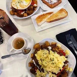 short rib hash &amp; half order of french toast