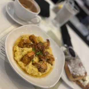 Shrimp and Grits/French Toast Stack