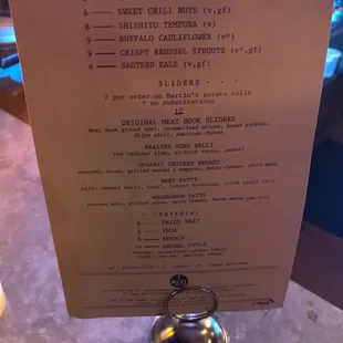 Great menu
