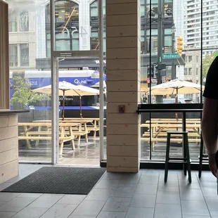 Great patio if it wasn&apos;t raining!