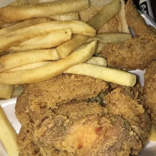 They always give you more than what you order. 6 wings and fries