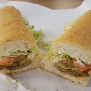 Hot Sausage Po Boy with added Cheese