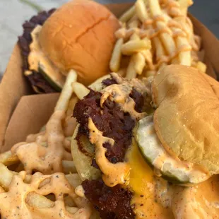 2 Crispy Double Smash burgers