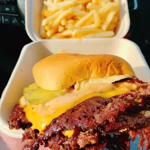 Delicious Double Smash Burger