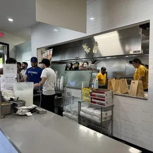 customers in the kitchen