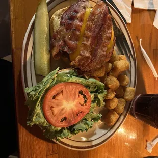 Bacon burger at Easy Street Cafe