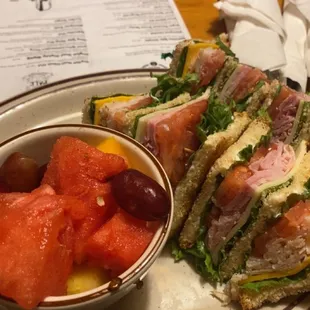 This is the Turkey Ham Club sandwich