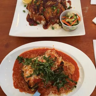 Short Rib Lasagna Plate Chicken Katsuo