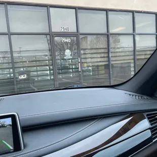 the dashboard of a car