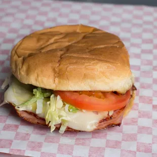 a bacon, tomato and lettuce sandwich