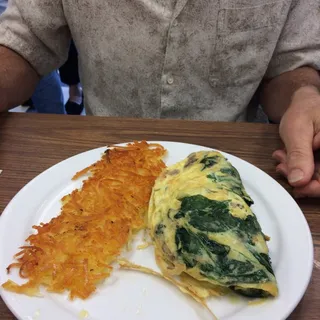 Spinach Mushroom and Cheese O