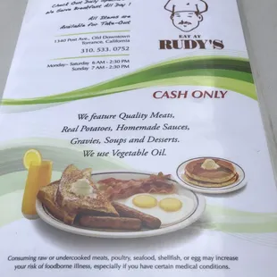 Menu1 Mar 2021 - cash only