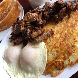 Country Fried Steak and Eggs