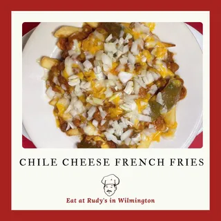 Chile Cheese French Fries with Onions