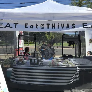 Our Booth outside the YMCA