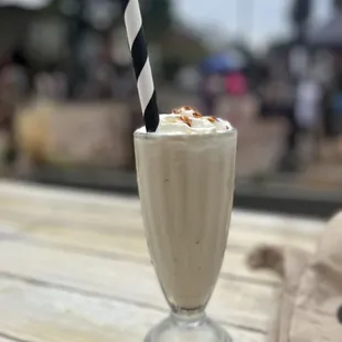 Espresso milkshake w coconut flakes