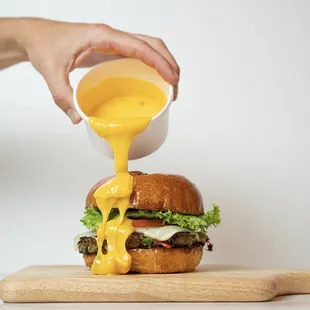 Try your brg with a cup of queso!