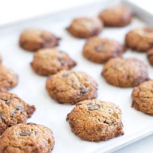 Freshly Baked Paleo Chocolate Chip Cookies! Gluten Free, Dairy Free, Wheat Free, Refined Sugar Free!