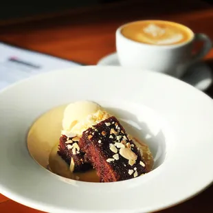 Warm Sticky Toffee Pudding with MoonGoat Latte