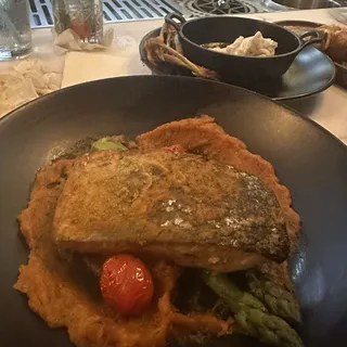 pan-seared salmon filet