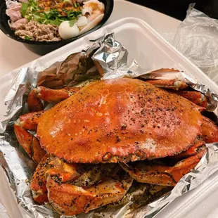 Roasted salt and pepper crab