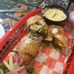 Cheesesteak Egg roll.