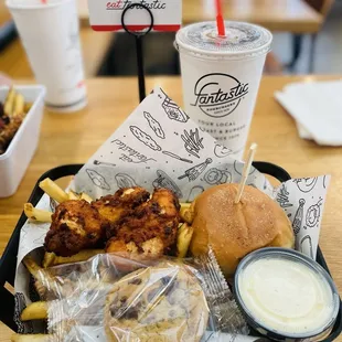 Lunch Box (2 Tenders, Burger, Fries, Cookie)