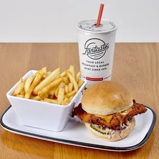 Crispy chicken sandwich combo