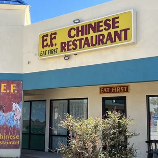 the front of the restaurant