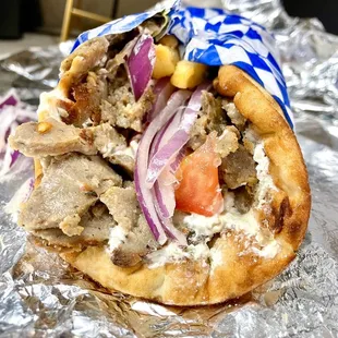 Lamb/Beef Gyro Sandwich - Lunch Special (takeout)