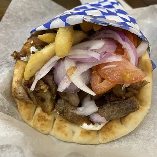 Lamb/Beef Gyro Sandwich