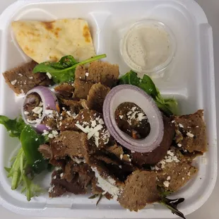 Greek salad, definitely not a $14.00 portion