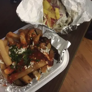Cajun fries and a gyro
