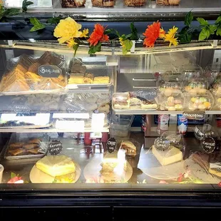 The Dessert Case.  Baklava, Macarons, Cheesecake...