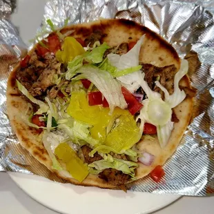 "Small" Chicken Gyro.  $7.99 For All This Delicious Food!  Notice How Fresh Everything Is!