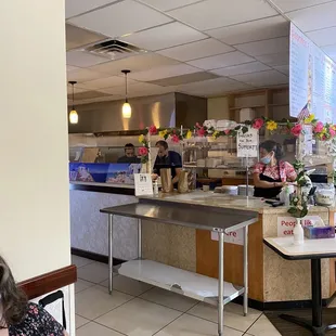 A view of Chef Philip and the good prep area