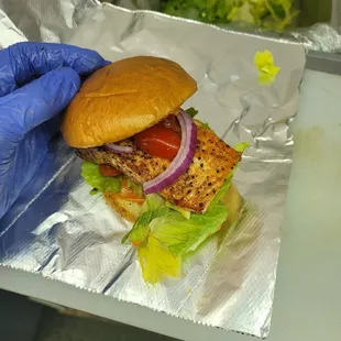 Salmon sandwich