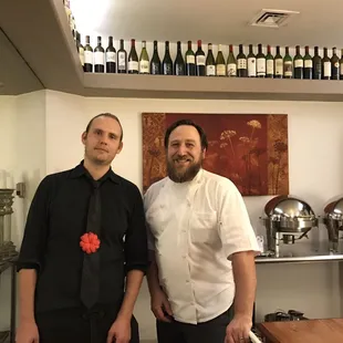 David Passanis (right)&amp; staff Who worked both front &amp; back of the house that evening