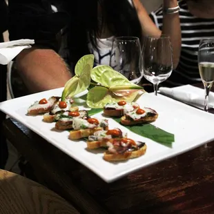 Special Event Featuring Spanish Wines paired with EAT's dishes:  Tako Crostini with Spanish Olives &amp; Sweet Pepper Puree