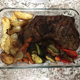 Grilled tri-tip and roasted veggies made by chef Val :)