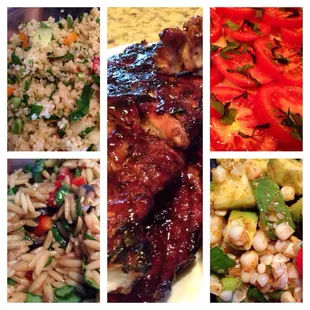 Summer grill and salads.