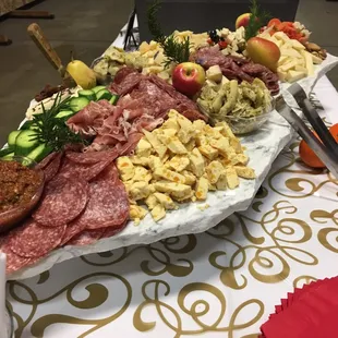 Grazing board on marble