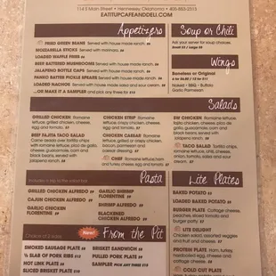 Menu front