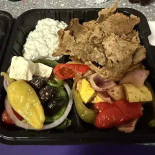 Lamb plate with extra tzatziki