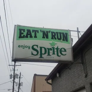 a sign on the side of a building