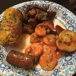 Steak and shrimp bowl