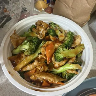 Chicken with broccoli