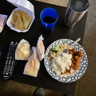 a plate of food on a table